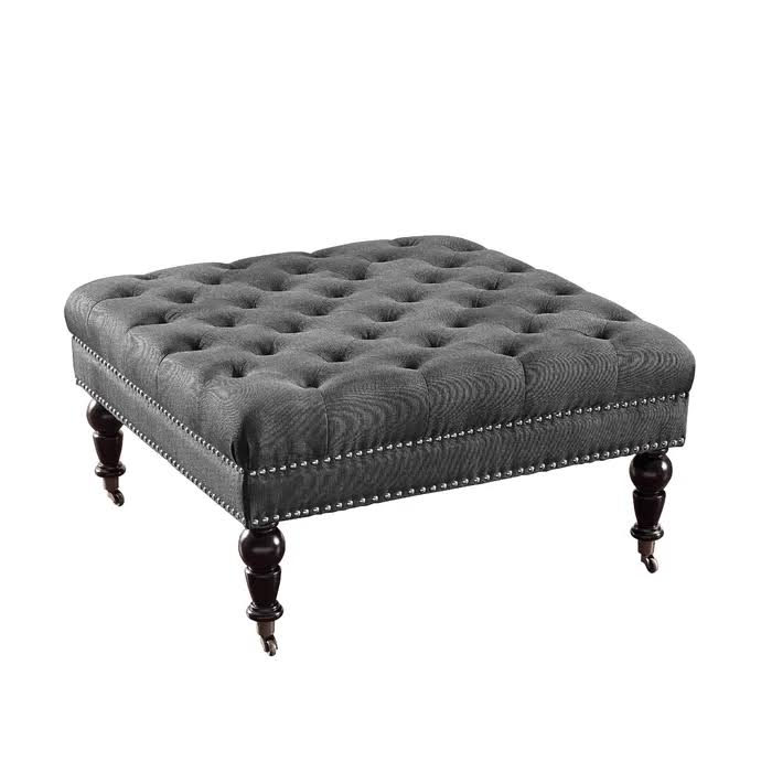 Natural Square Tufted Ottoman O647442