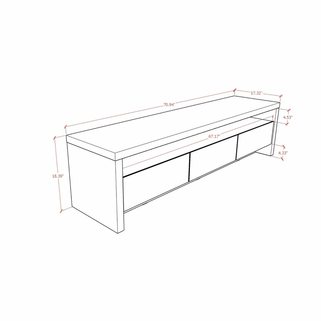 70.86 in. TV Stand with 3-Drawers M22065