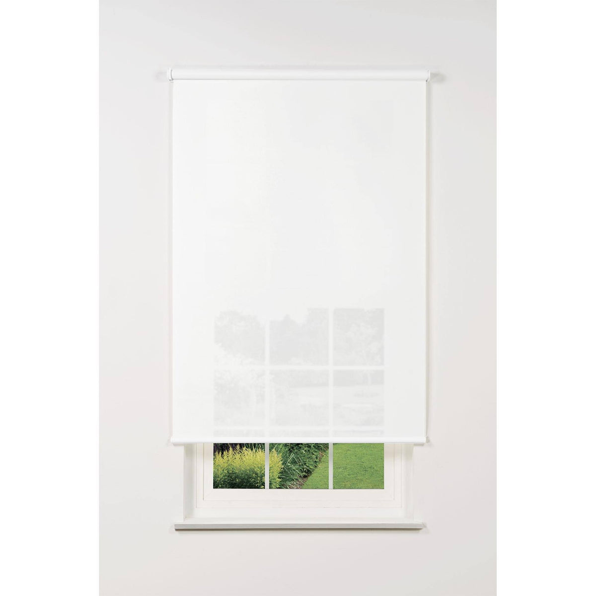 White 71 W x 78 H Cordless Solar Roller Shade S407