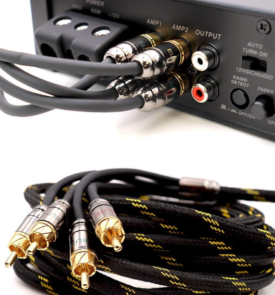 100% OFC Copper 4 Channel 20 ft RCA Audio Interconnect Stereo Cable T80309