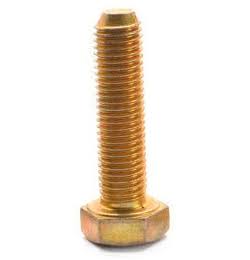1/2 inch-13 x 3 inch Grade 8 Hex Cap Screw Alloy Steel Yellow Zinc Plated T913