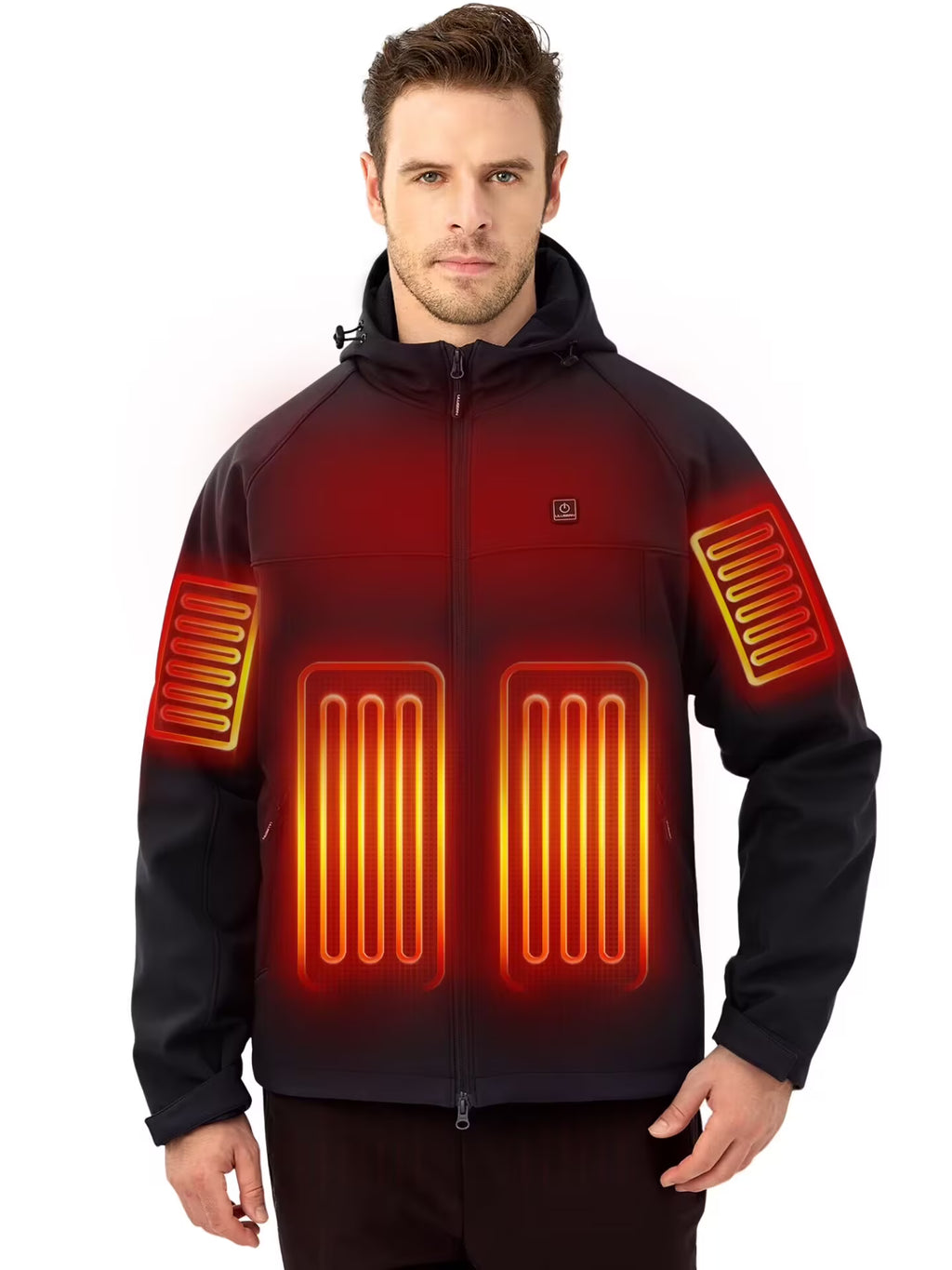 Heated Jacket with 12V Battery Pack, Soft Shell Electric Heating Coat (L) T24063