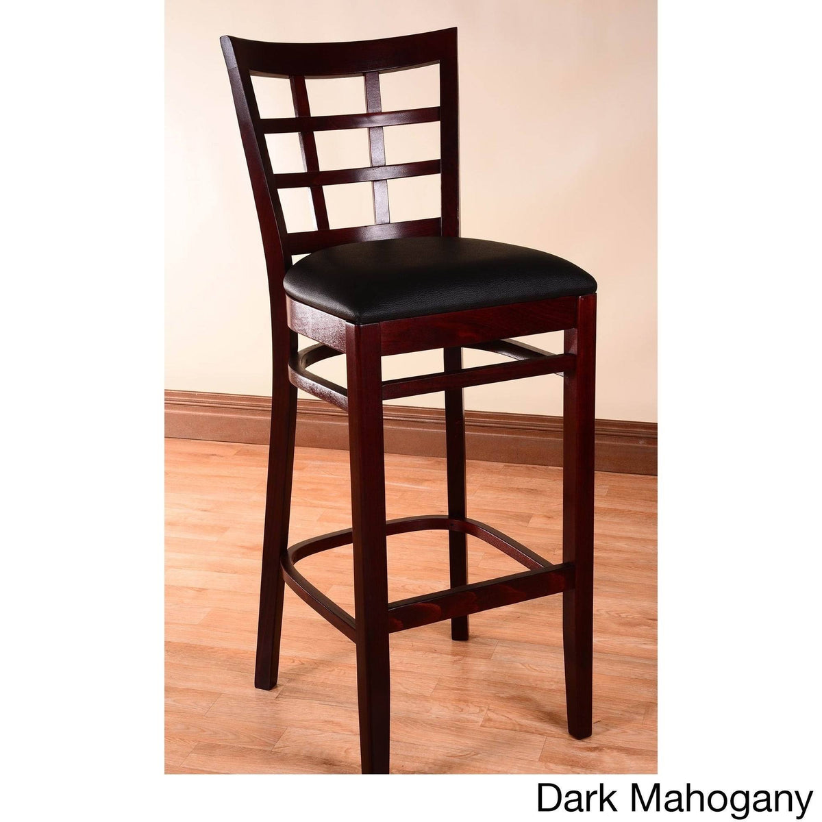 Dark Mahogany Beech Wood Barstool B83610