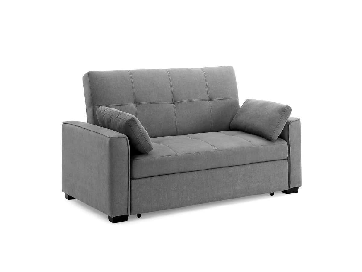 Light Gray Queen Size Chenille Sleeper Sofa V389327