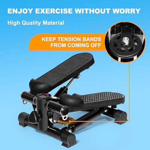 Adjustable Height Hydraulic Stepper with Resistance Bands & Non-Slip Mat Y8883