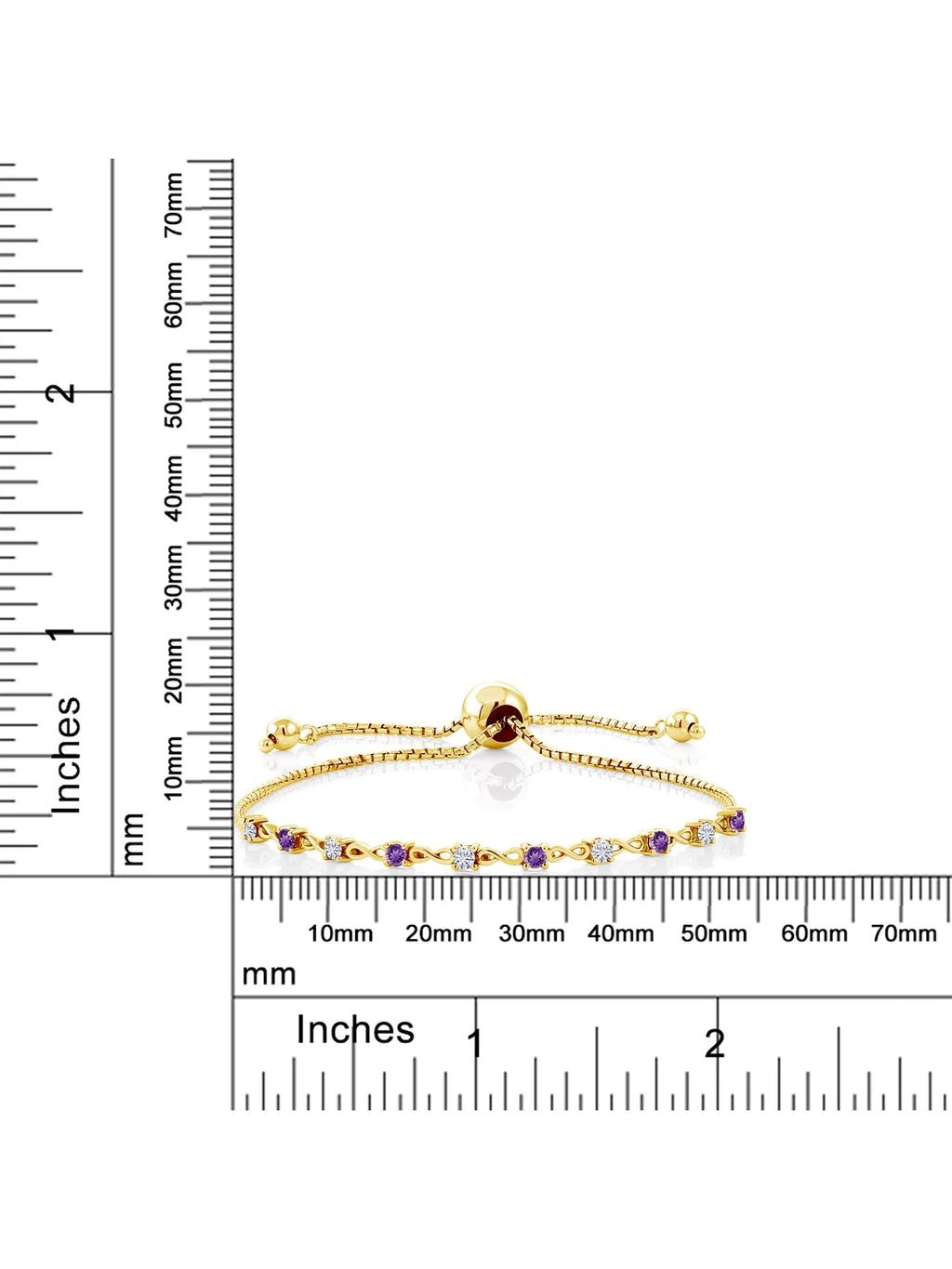 Purple Amethyst Bracelet with Moissanite (0.63 Cttw) X611