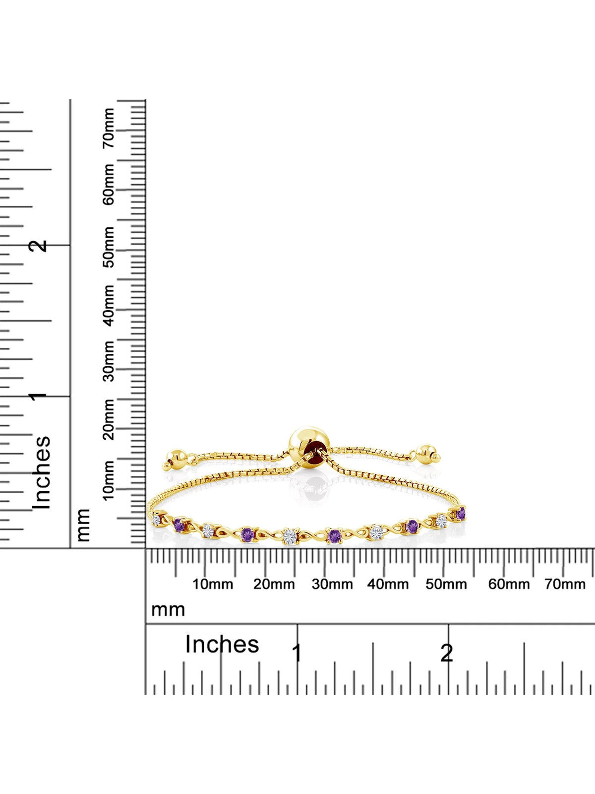 Purple Amethyst Bracelet with Moissanite (0.63 Cttw) X611