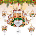 Reindeer Christmas Ornaments 3D Resin Family of 4 G523202