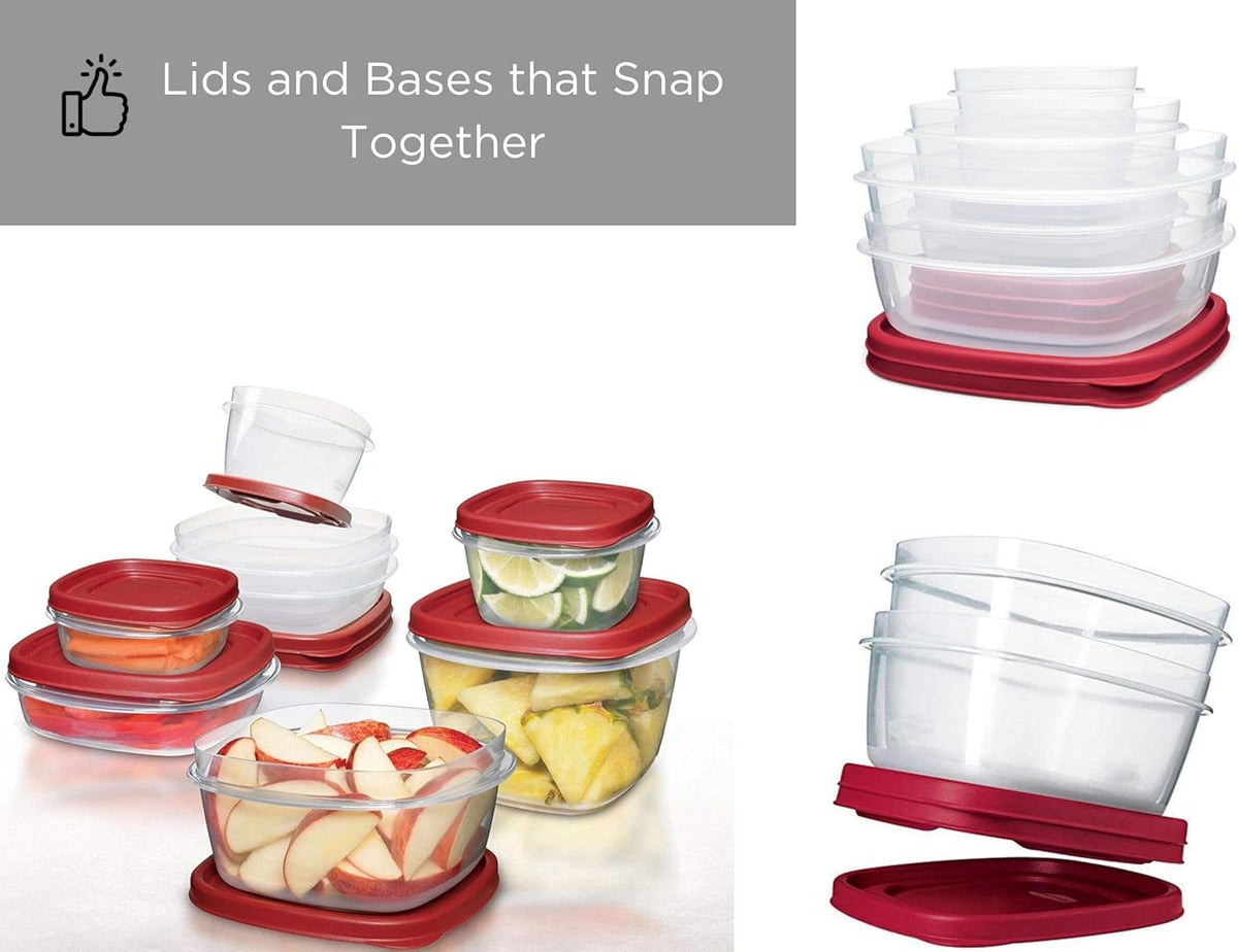 28 Piece BPA-Free Plastic Food Storage Containers S33605