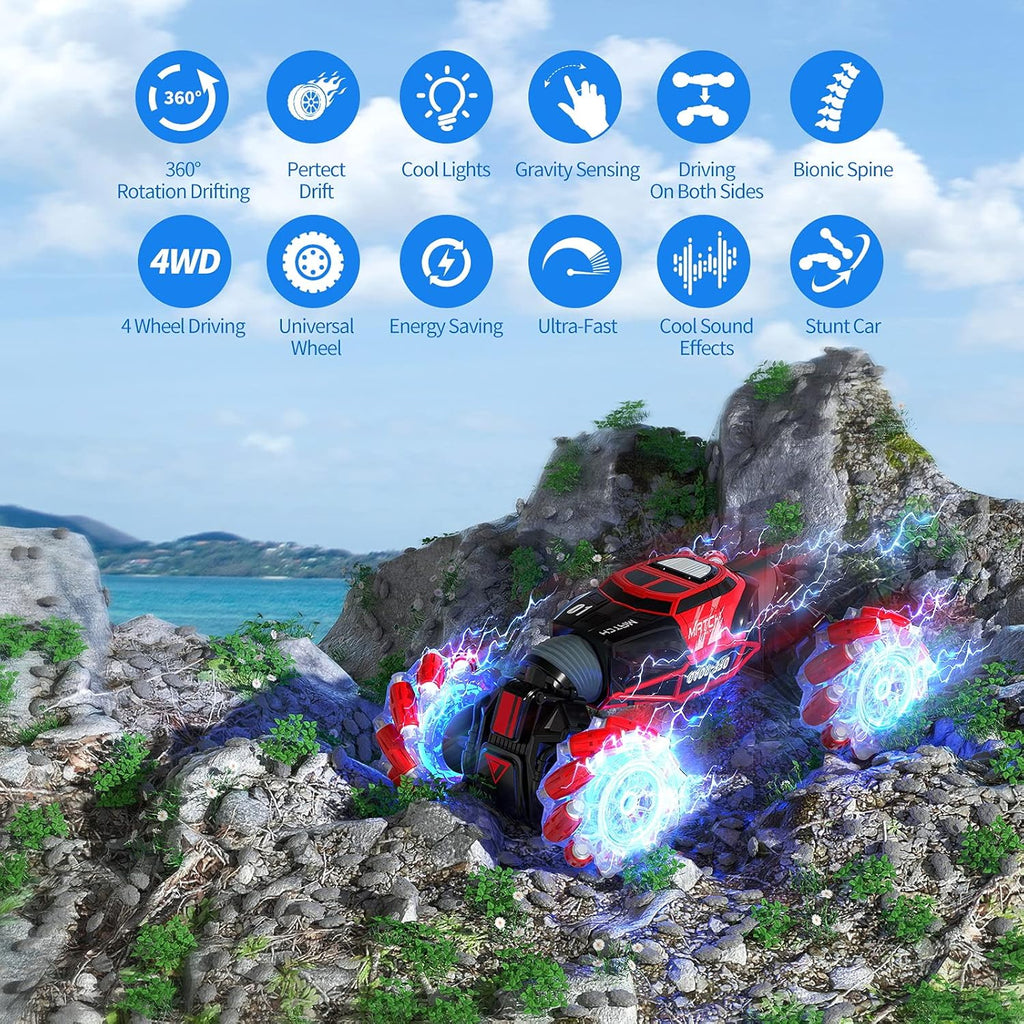 4WD Remote Control Stunt Car with 2 Rechargeable Battery Packs and Lights P797492