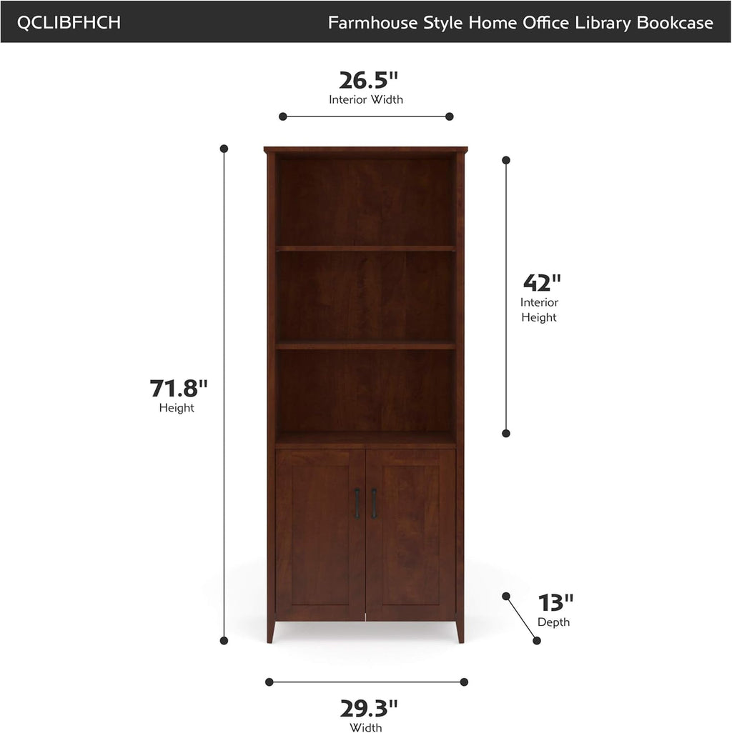 5 Shelf Tanned Cherry Bookcase G3877