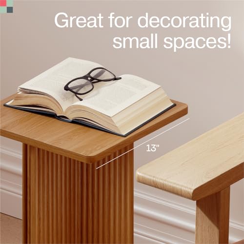 White Solid Wood Accent Side Table P68061