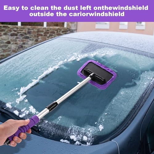 Microfiber Cloth Car Cleaning Tool with Extendable Handle and Reusable Cloth O689076
