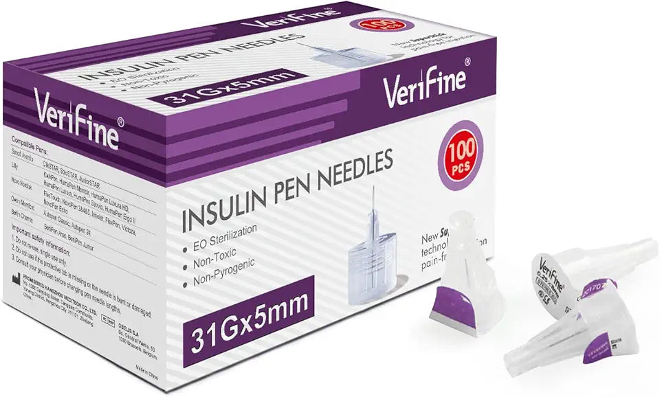Insulin Pen Needles 31G 5mm 100 Count W616