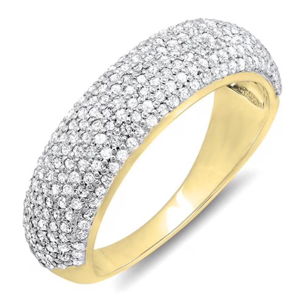 18k Yellow Gold Diamond Wedding Band Ring L4517