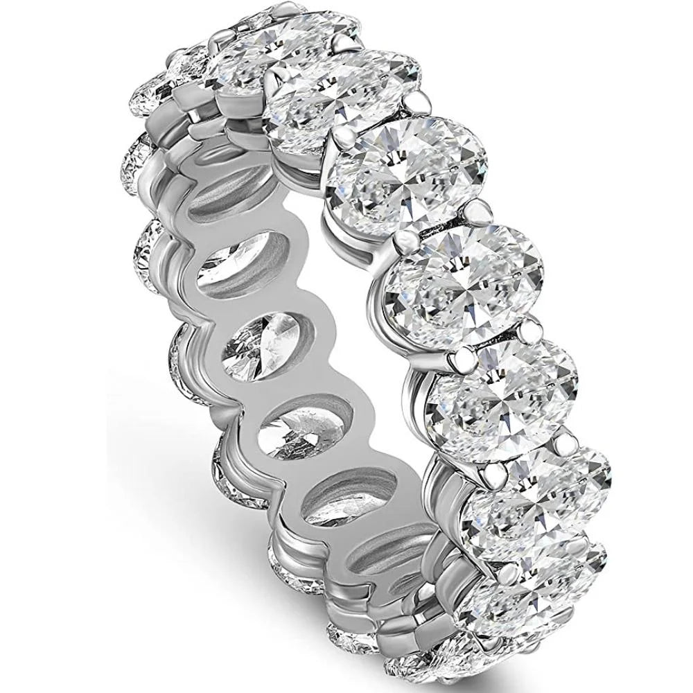 Oval Diamond Eternity Ring Lab Grown C797851