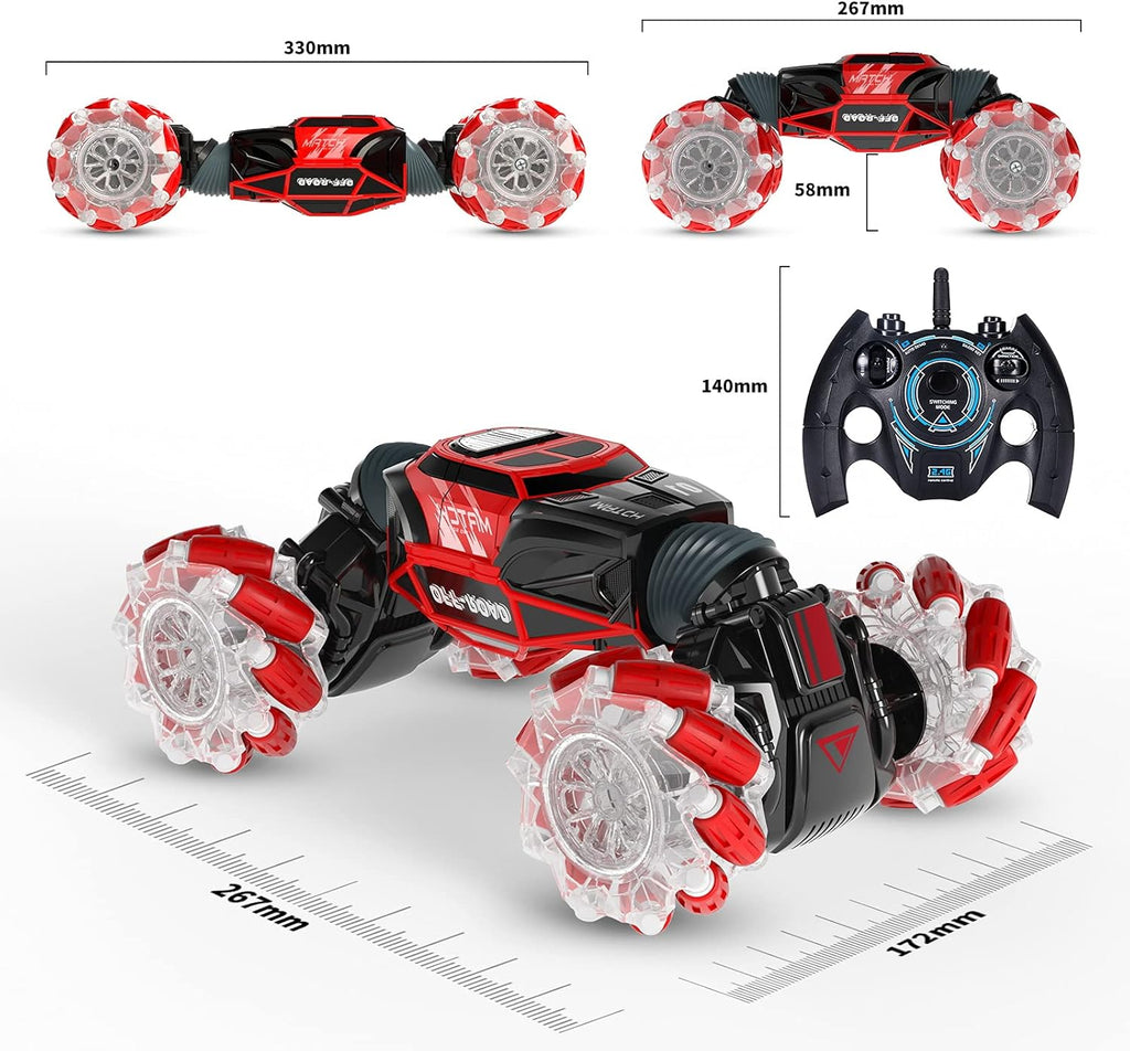 4WD Remote Control Stunt Car with 2 Rechargeable Battery Packs and Lights P797492