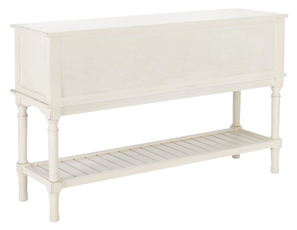 White Wood Console Table with Drawer F722917