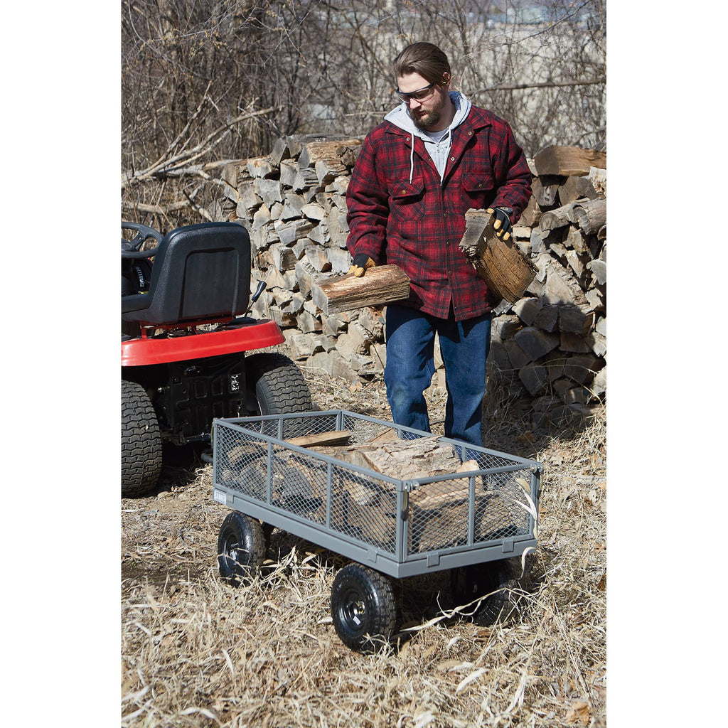 Industrial-Grade Steel Wagon, 800 lbs Capacity, 10 inch Tires Q664