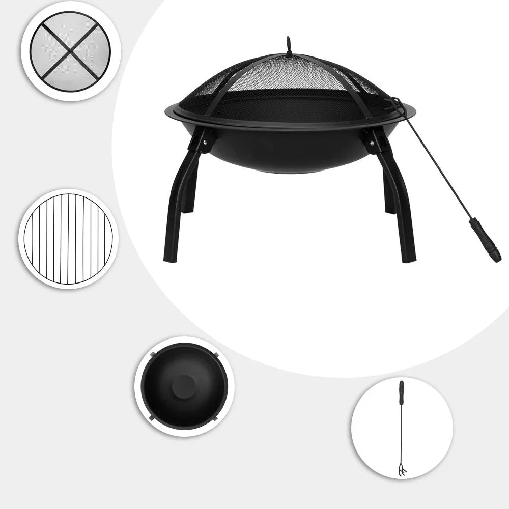 32 Wood Burning Square Fire Pit N4195