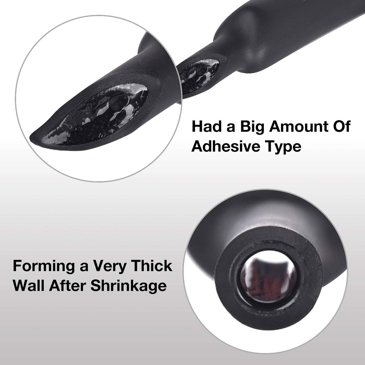 1-1/4 Inch 3:1 Waterproof Heat Shrink Tubing, 4 Ft Black Z3688