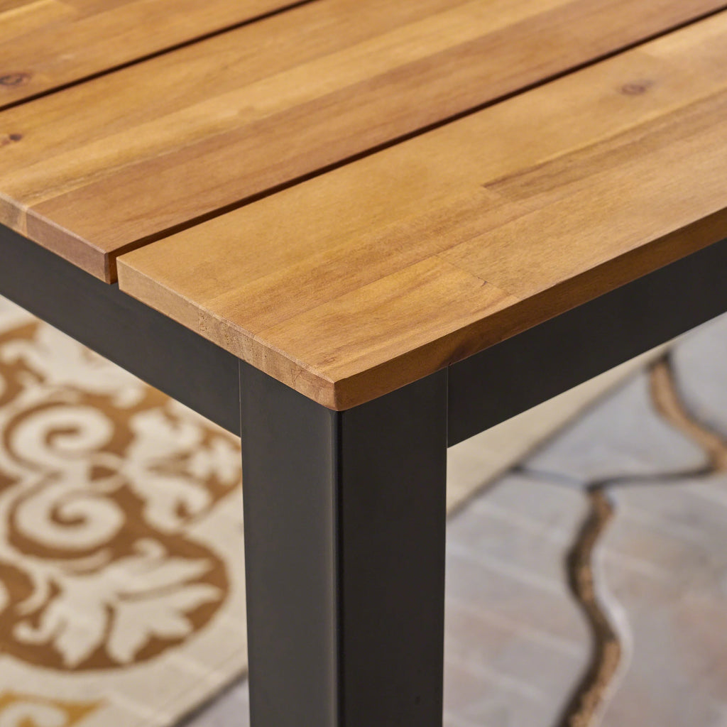 71" Wood Top Patio Dining Table W312253