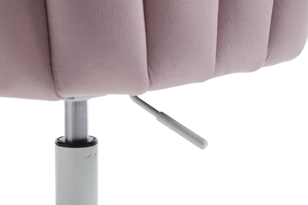 Purple Velvet Adjustable Kids Swivel Chair A158833
