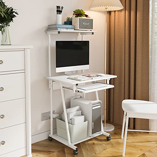 Small Computer Desk with Storage Shelves M58558