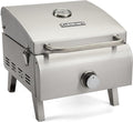 Portable Propane Tabletop Gas Grill, Two-Burner, Stainless Steel X833