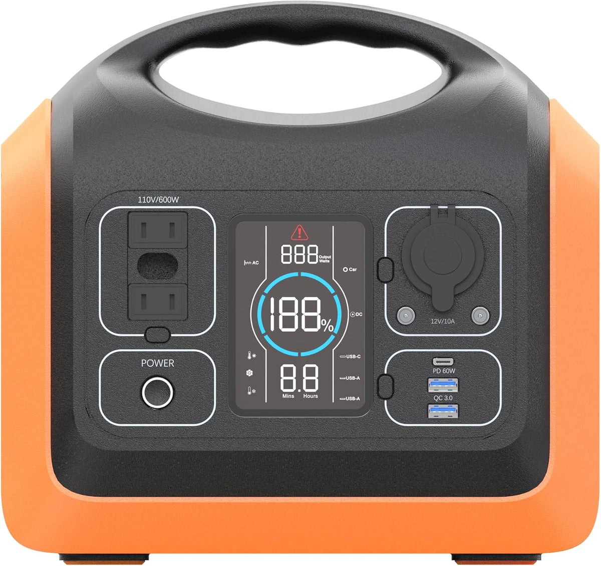 Portable Power Station 595Wh Lithium Battery 600W AC Outlet P90873