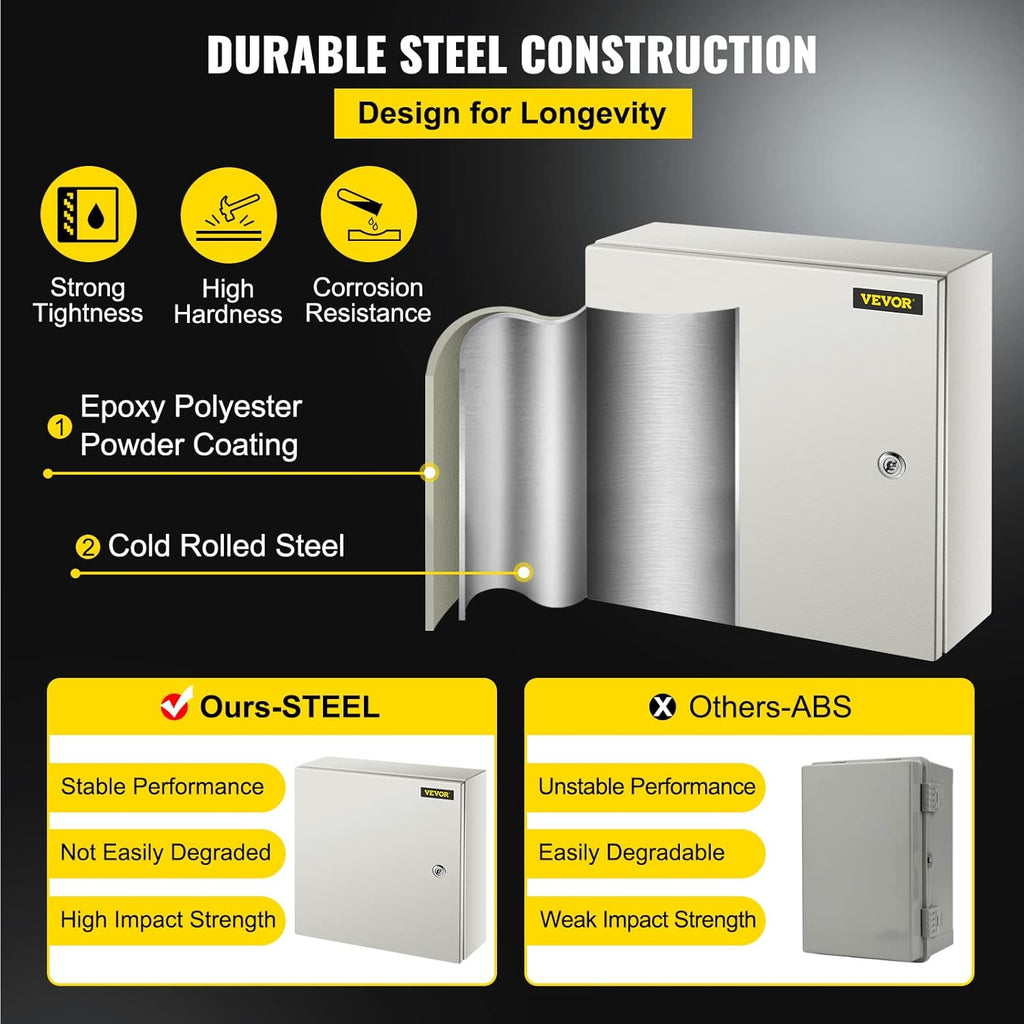 16 x 16 x 6'' NEMA 4X Steel Electrical Enclosure T1464