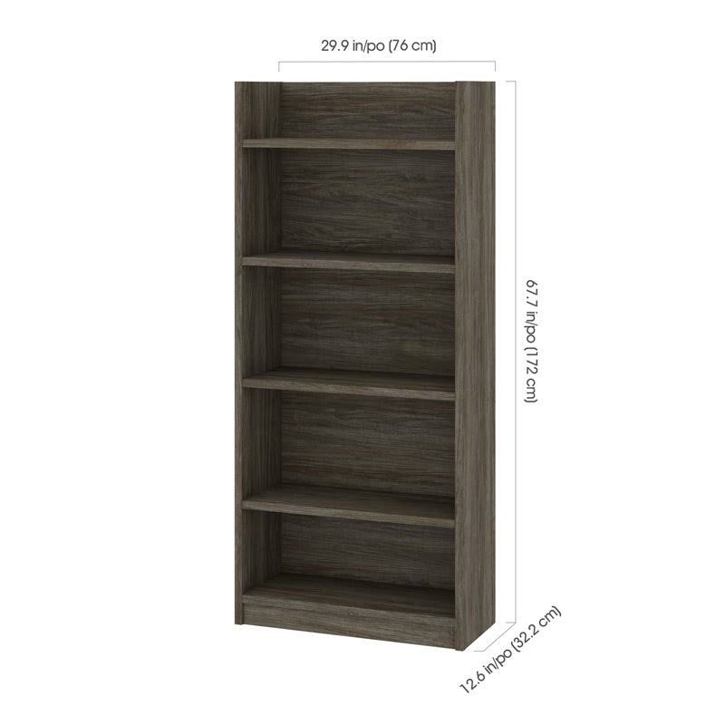 Walnut Gray Standard Bookcase Z488