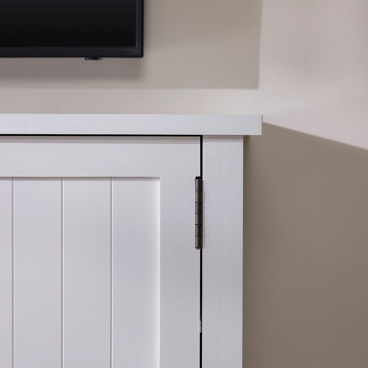 White Grooved-Door TV Stand M183014