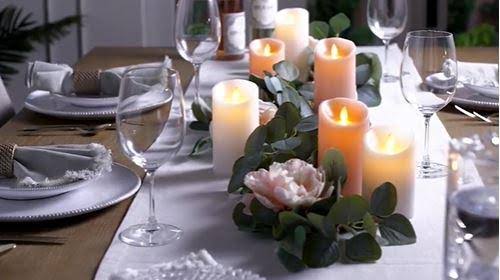 Set of 3 Flameless LED Pillar Candles with Remote Control Pink A8401