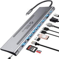 11-in-1 USB C Hub with 100W Power Delivery, 4K 60Hz HDMI, Ethernet, SD Card Reader B4821
