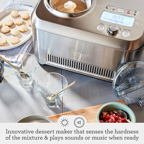 Brushed Stainless Steel Ice Cream Maker O7349