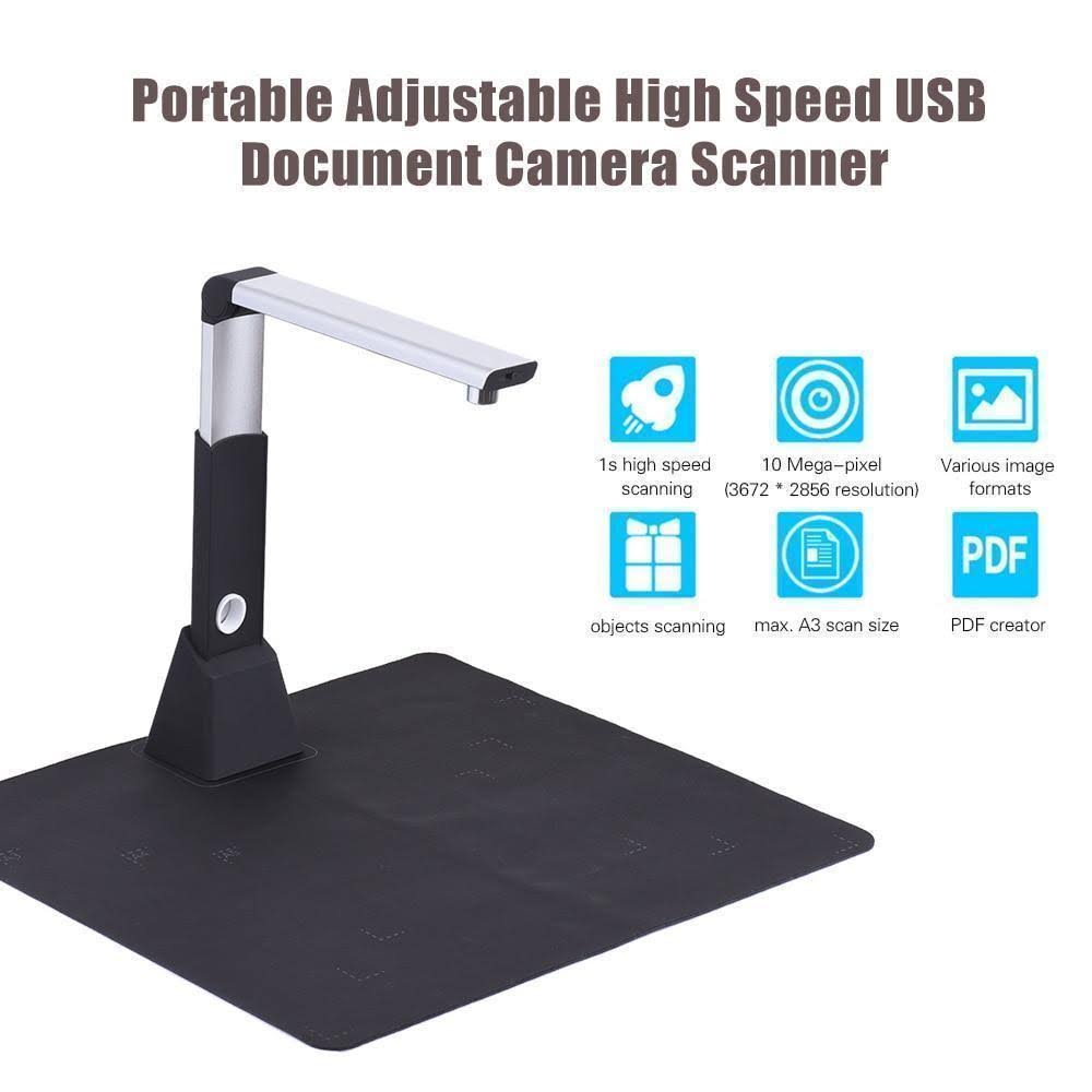 Portable Adjustable A3 Document Camera Scanner with OCR LED Light X33341