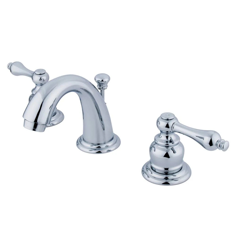 Chrome Two Handle Mini Widespread Lavatory Faucet with Retail Pop-Up J7857