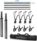 10 x 10Ft Muslin Backdrop Stand Kit with Carrying Bag 8 Pcs Clip Clamps T7529