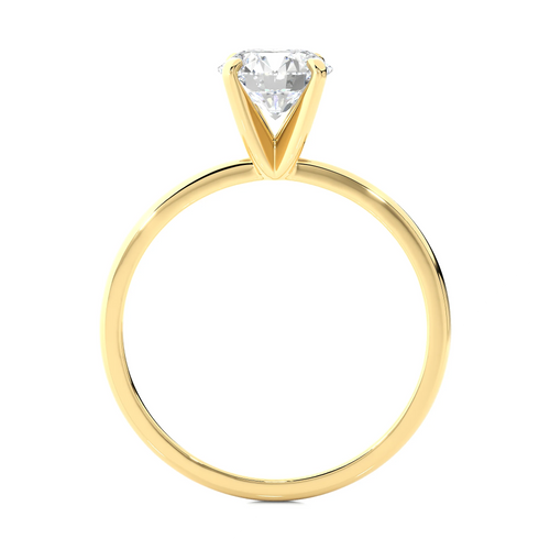 1 1/2 Carat Lab Grown Diamond Solitaire Engagement Ring in 14k Yellow Gold I5126