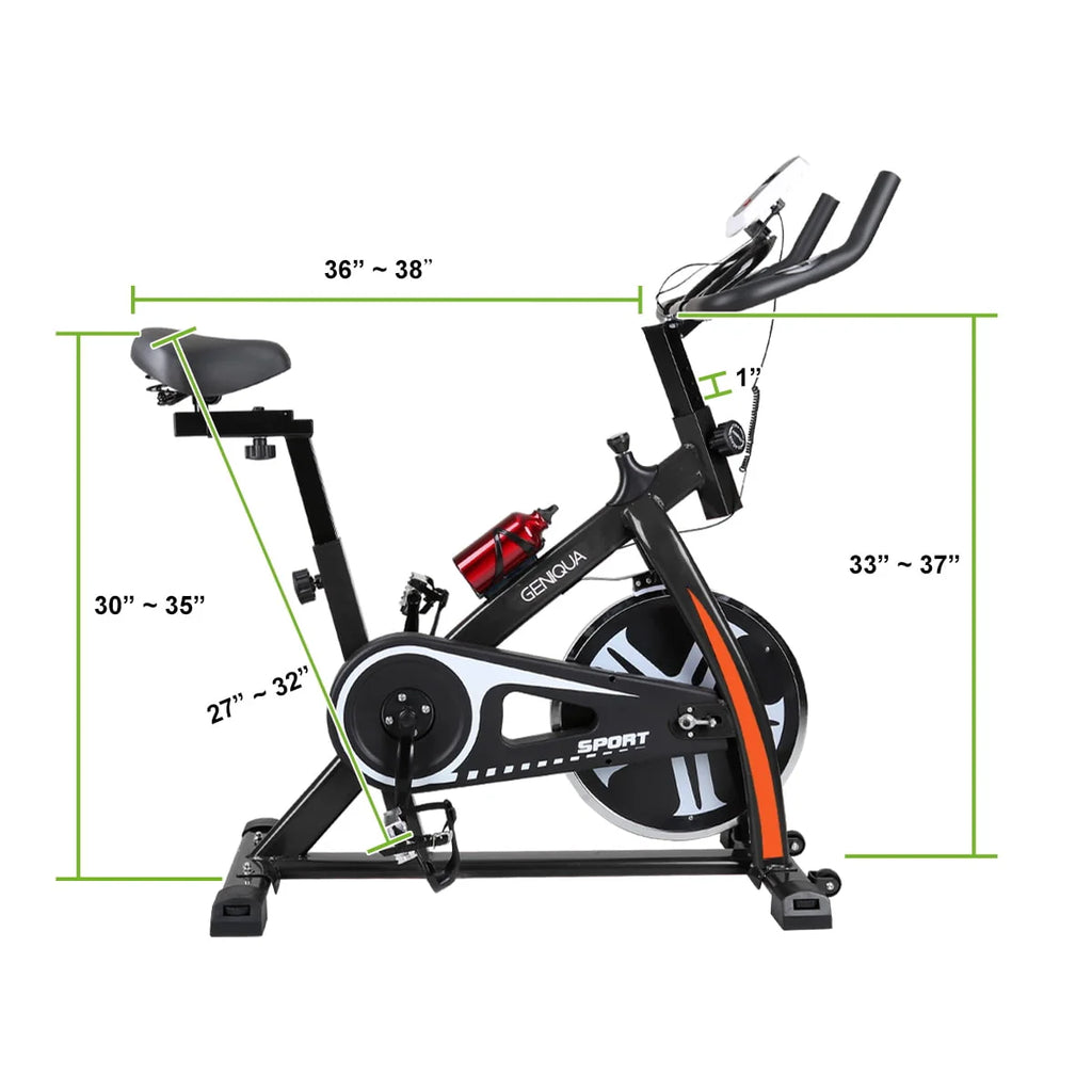 Black Indoor Exercise Bike Stationary Cycling I442