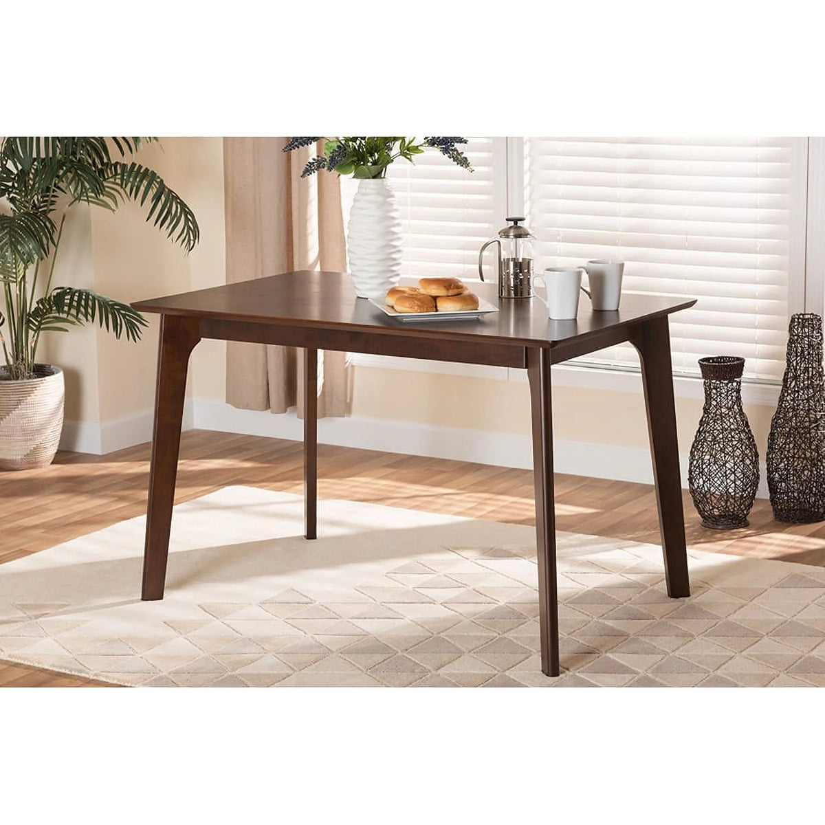 Dark Brown Wood Dining Table Z854