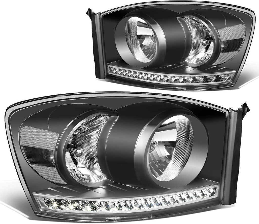 Black Housing Smoked Lens Projector Headlights L77315