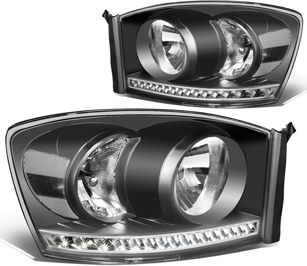 Black Housing Smoked Lens Projector Headlights L77315
