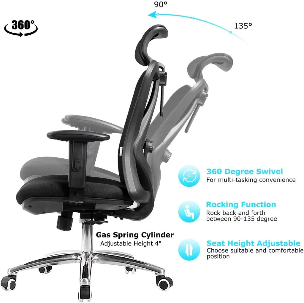 Black Ergonomic Mesh Office Chair S6270