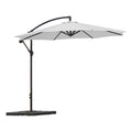 10 ft. Patio Cantilever Hanging Umbrella with 4-piece Base Weight P335