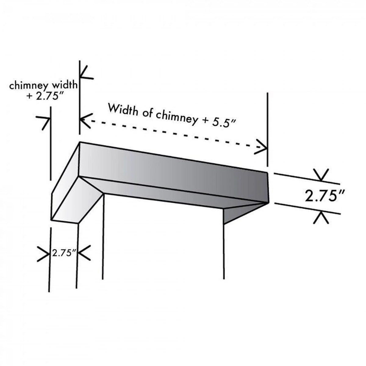 Vented Crown Molding Profile 6 for Wall Mount Range Hood O397