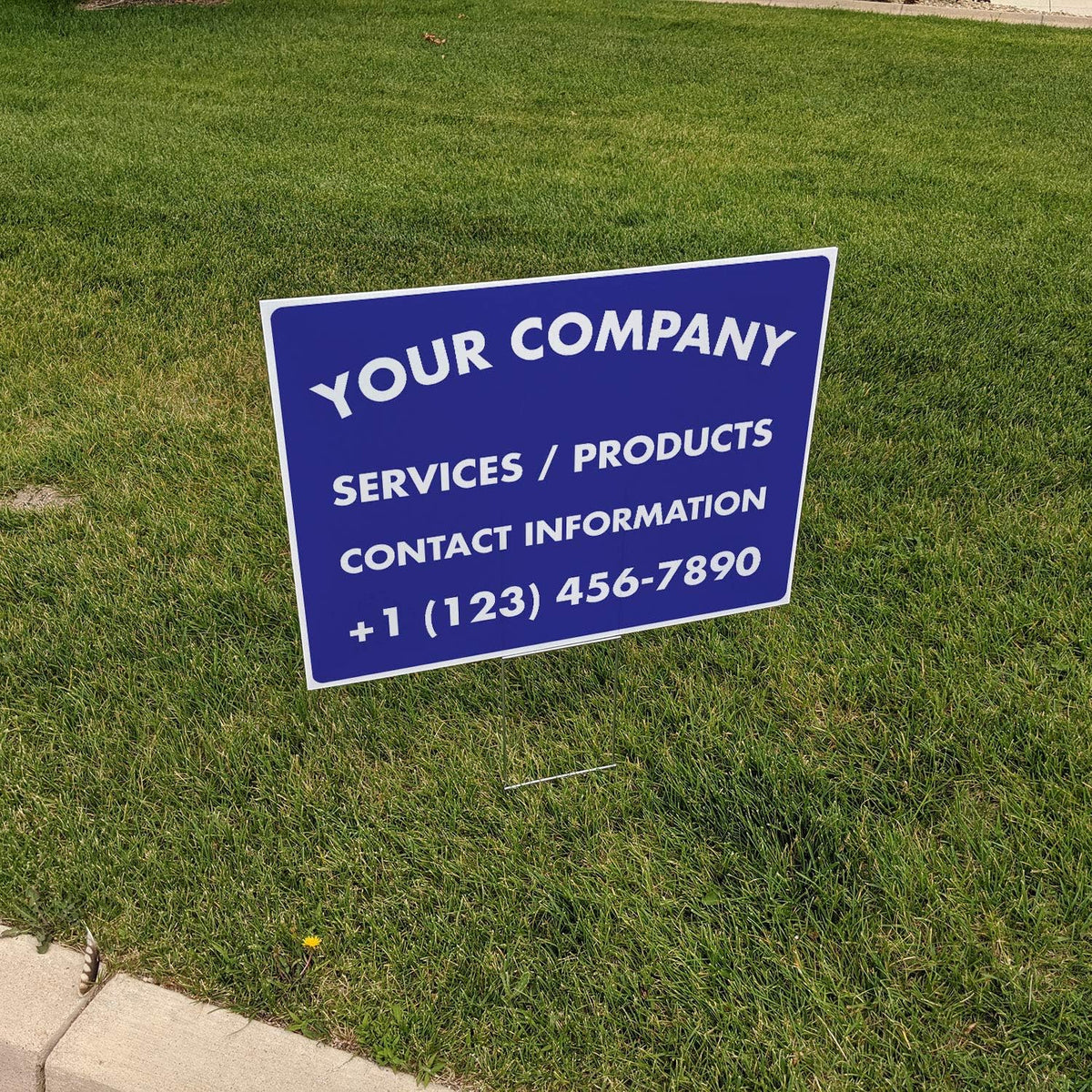 Custom Yard Signs (2 pc) Double Sided with Metal H-Stakes A81952
