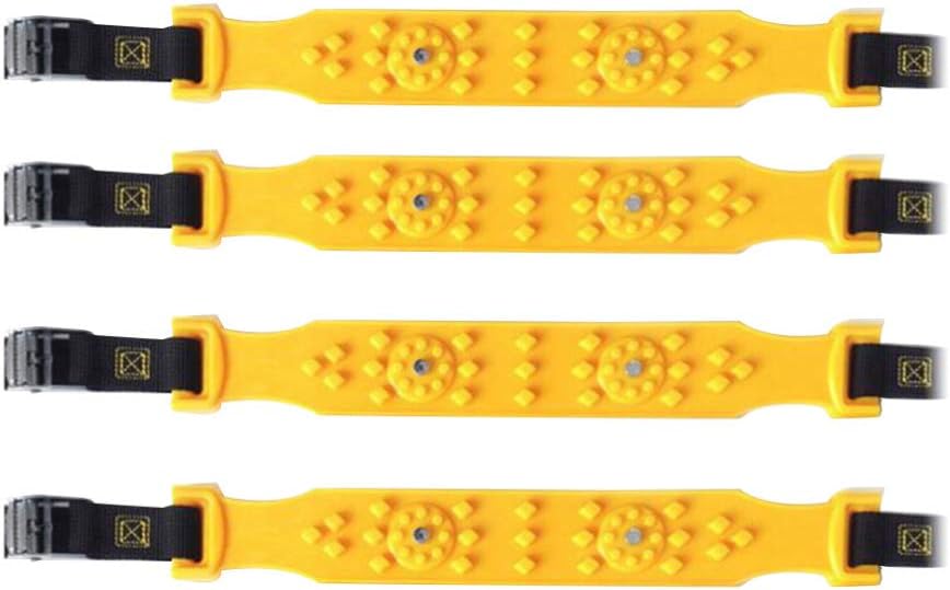 10Pcs Car Snow Chains Yellow Pack of 2 T71470