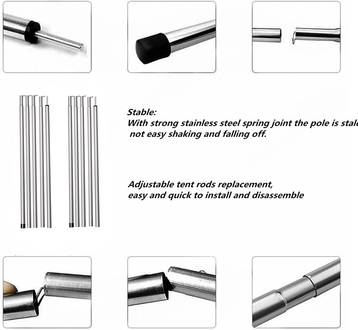 Adjustable Tarp Pole Set of 2 Y840434